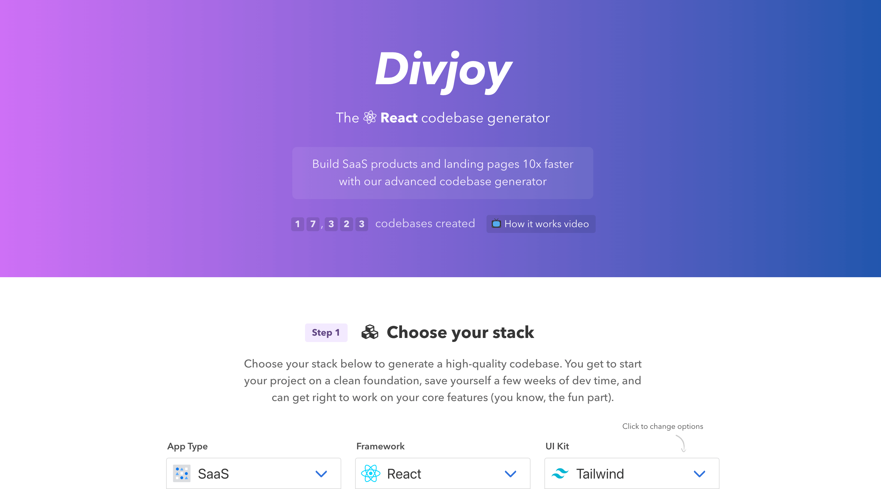 Screenshot du boilerplate SaaS Divjoy