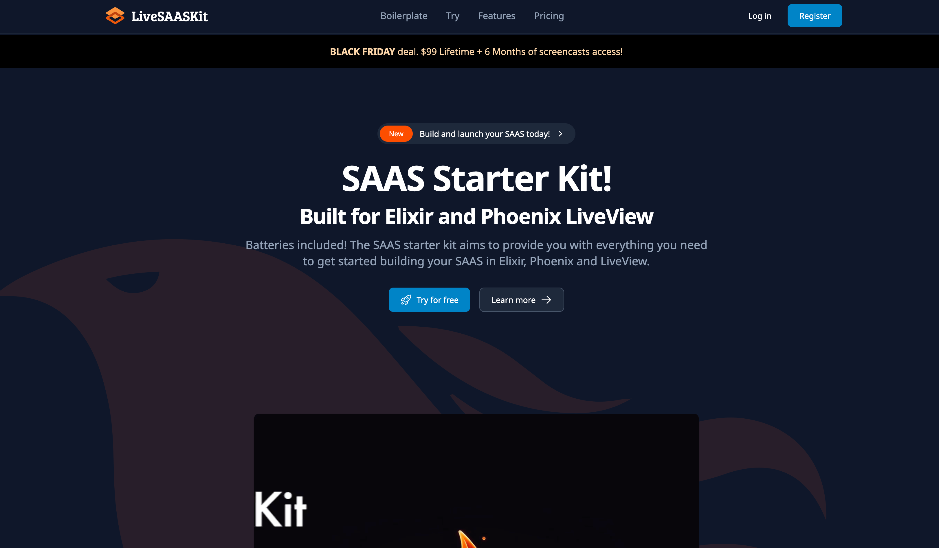 Screenshot du boilerplate SaaS LiveSAASKIT