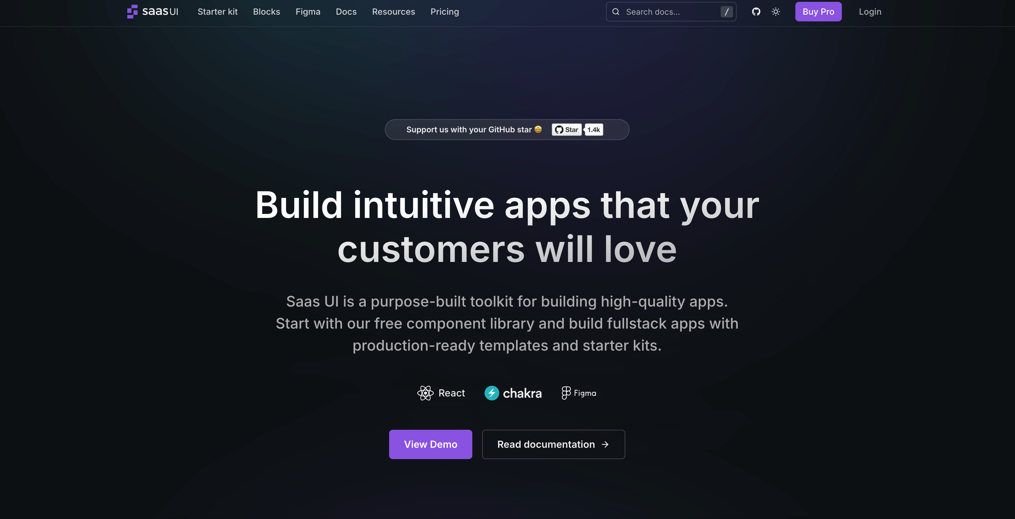Screenshot du boilerplate SaaS SaaS UI