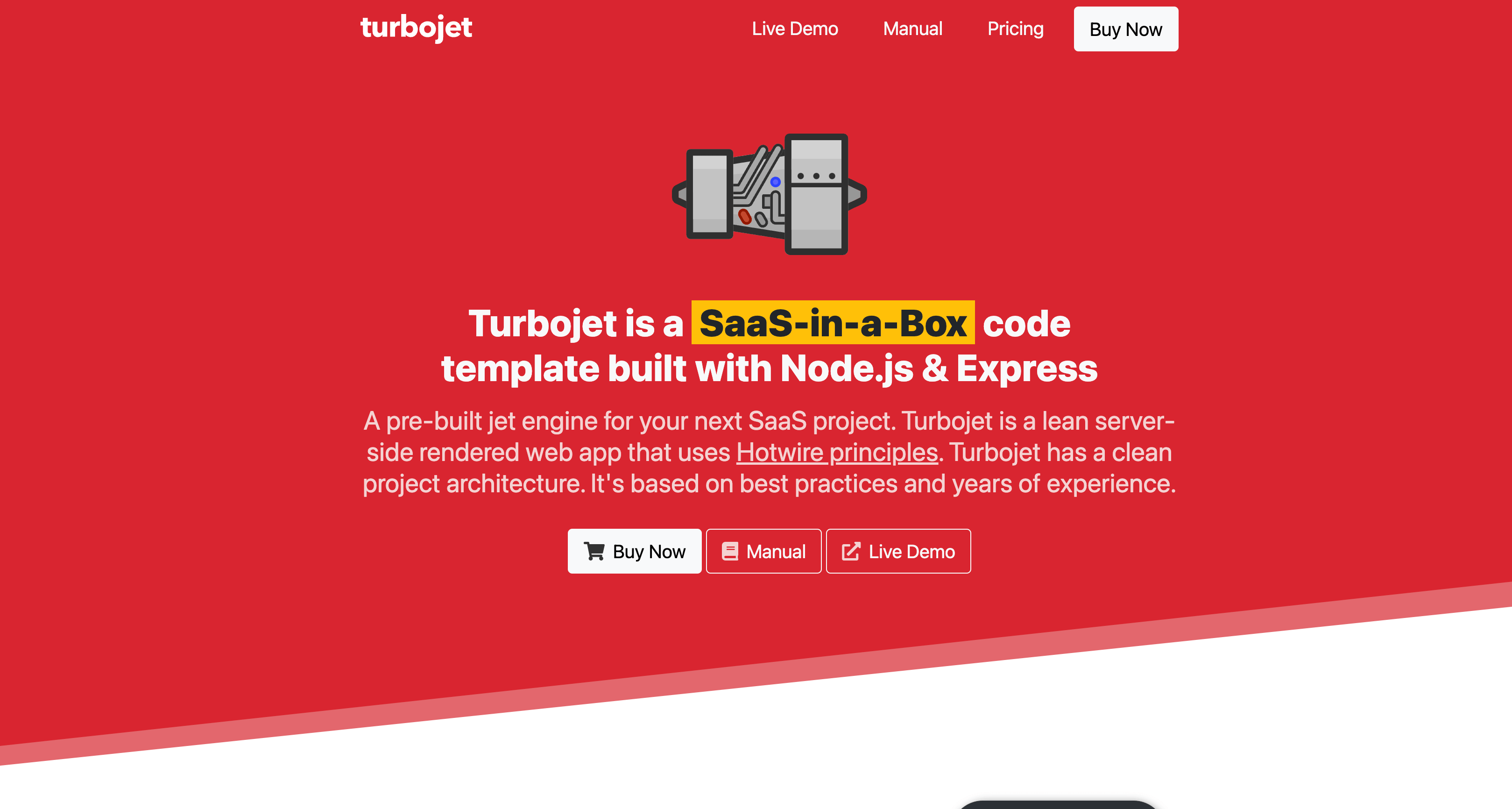 Screenshot du boilerplate SaaS Turbojet